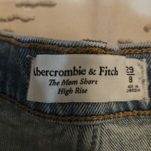 Abercrombie & Fitch Light Blue High Rise Jean Shorts